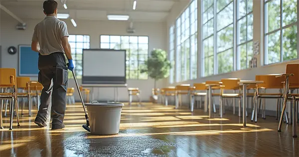 Nettoyage professionnel d'écoles et universités à Toulon par Prestaclean - Désinfection complète des salles de classe, sanitaires et espaces communs