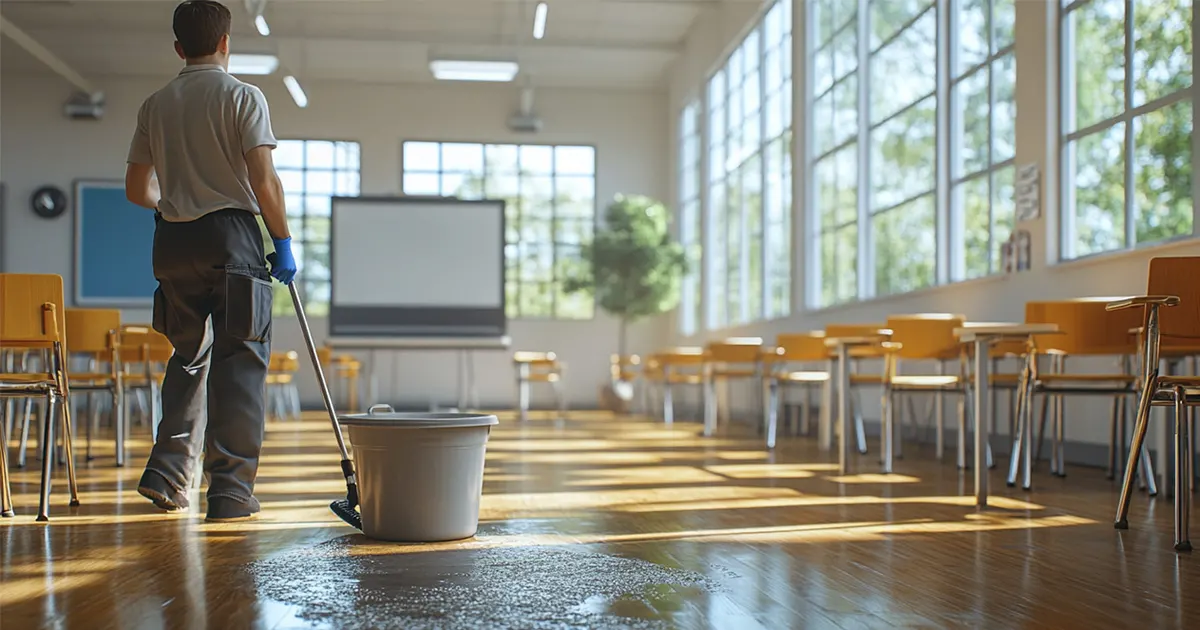 Nettoyage professionnel d'écoles et universités à Toulon par Prestaclean - Désinfection complète des salles de classe, sanitaires et espaces communs